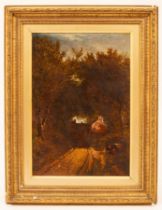 William Henry Hall (1812-1880)/Lane Scene at Hanley/oil on canvas,