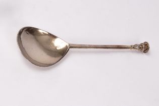 A James I silver seal top spoon, William Cawdell, London 1606, the bowl of fig shape,