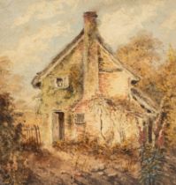 19th Century School/Cottage Garden/unsigned, dated verso 1832/watercolour,