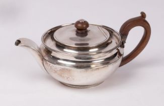 A George III silver teapot, Joseph Felix Podio, London 1807,