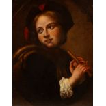 English School, 18th Century/Portrait of a Young Boy Playing a Pipe/oil on canvas,