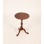 A miniature mahogany occasional table/kettle stand, George III, with hinged tilt top,