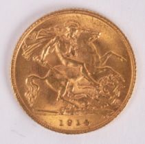 A 1914 half-sovereign CONDITION REPORT: Condition information is not usually