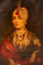 European School, 20th Century/Portrait of Duleep Singh/three-quarter length, seated/oil on canvas,