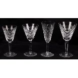 A suite of Waterford cut crystal drinking glasses, four sizes,