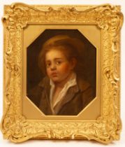 English School, 19th Century /Portrait of a Boy/wearing a hat,