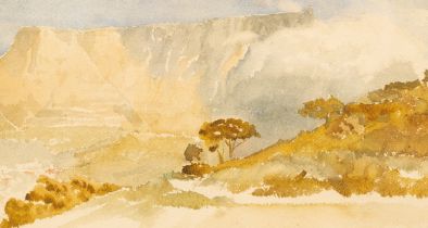 Charles Lambe/Table Mountain from Lions Rump/signed, inscribed and dated Oct '44/watercolour, 19.