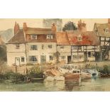 Audrey Hammond (20th Century)/Mill Bank, Tewkesbury/signed/watercolour, 19.5cm x 32.