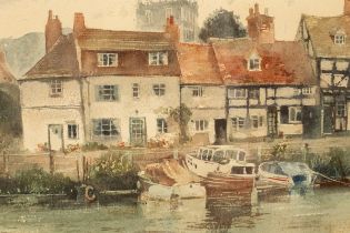 Audrey Hammond (20th Century)/Mill Bank, Tewkesbury/signed/watercolour, 19.5cm x 32.