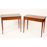 A pair of 19th Century mahogany side tables,