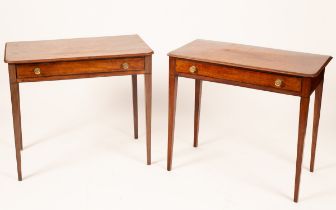 A pair of 19th Century mahogany side tables,