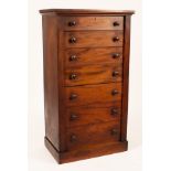 A 19th Century mahogany Wellington chest,