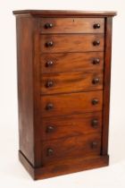 A 19th Century mahogany Wellington chest,