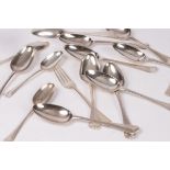 A matched set of eleven 18th Century Hanoverian pattern silver table spoons,