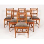 A set of six William Tillman mahogany dining chairs,