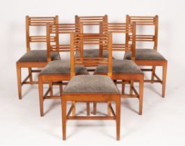 A set of six William Tillman mahogany dining chairs,