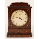 An Irish mahogany cased bracket clock, the painted circular dial signed Forster, Dublin,