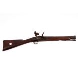 A flintlock blunderbuss, the side plate with Royal cypher, with ramrod,