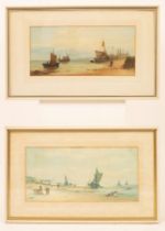 Braneham/On Shore Fishing Boats/a pair/signed/watercolour,