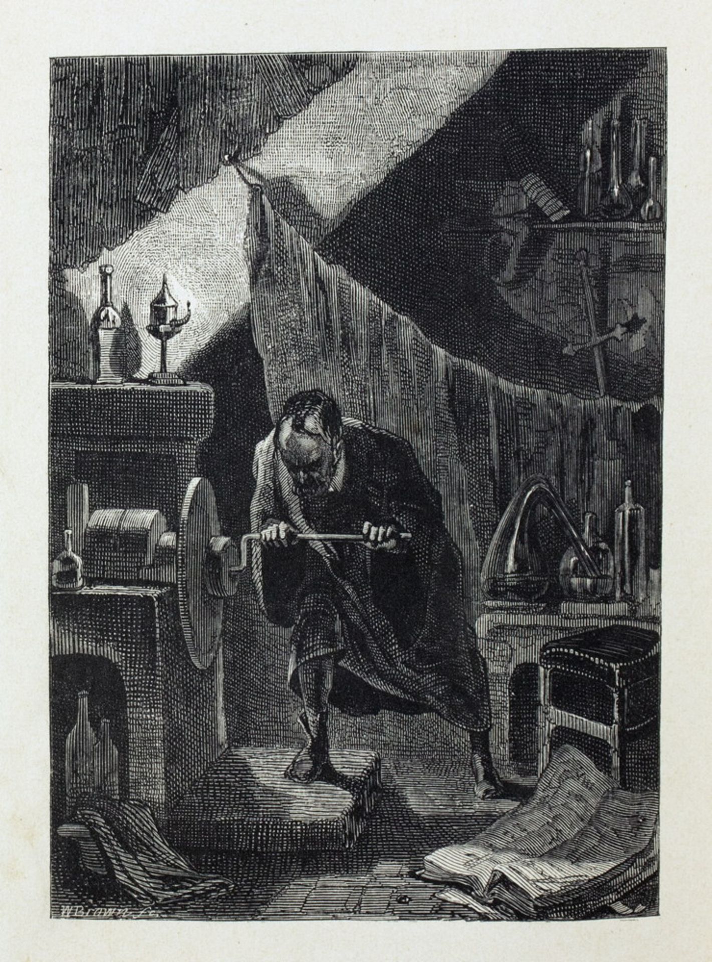 Einbände - Dunkelblauer Ecrasélederband mit reicher Filetenvergoldung, signiert »H. Blanchetière«, - Image 2 of 2