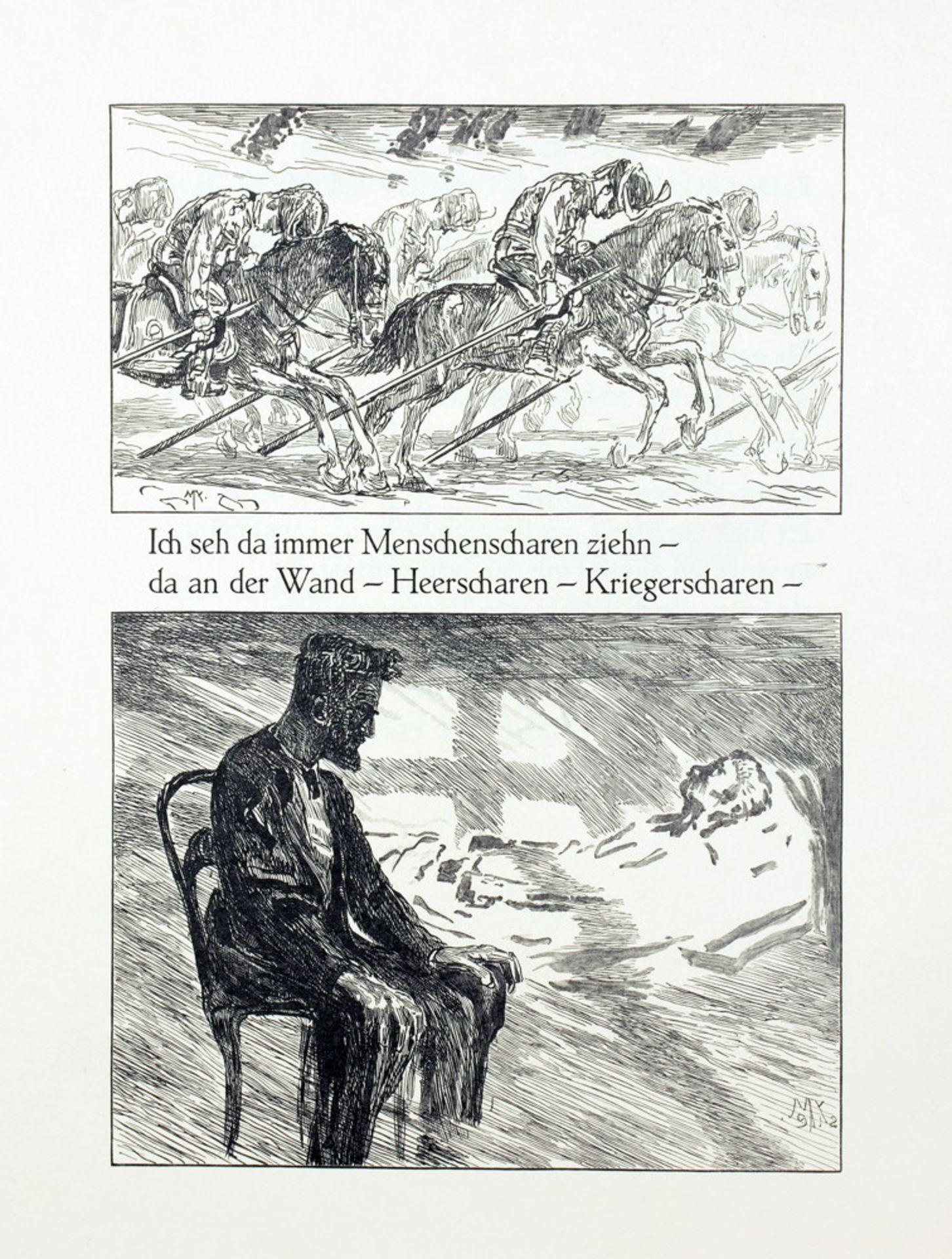 Leipziger Bibliophilenabend - Richard Dehmel. Zwölf Gedichte. - Image 2 of 2