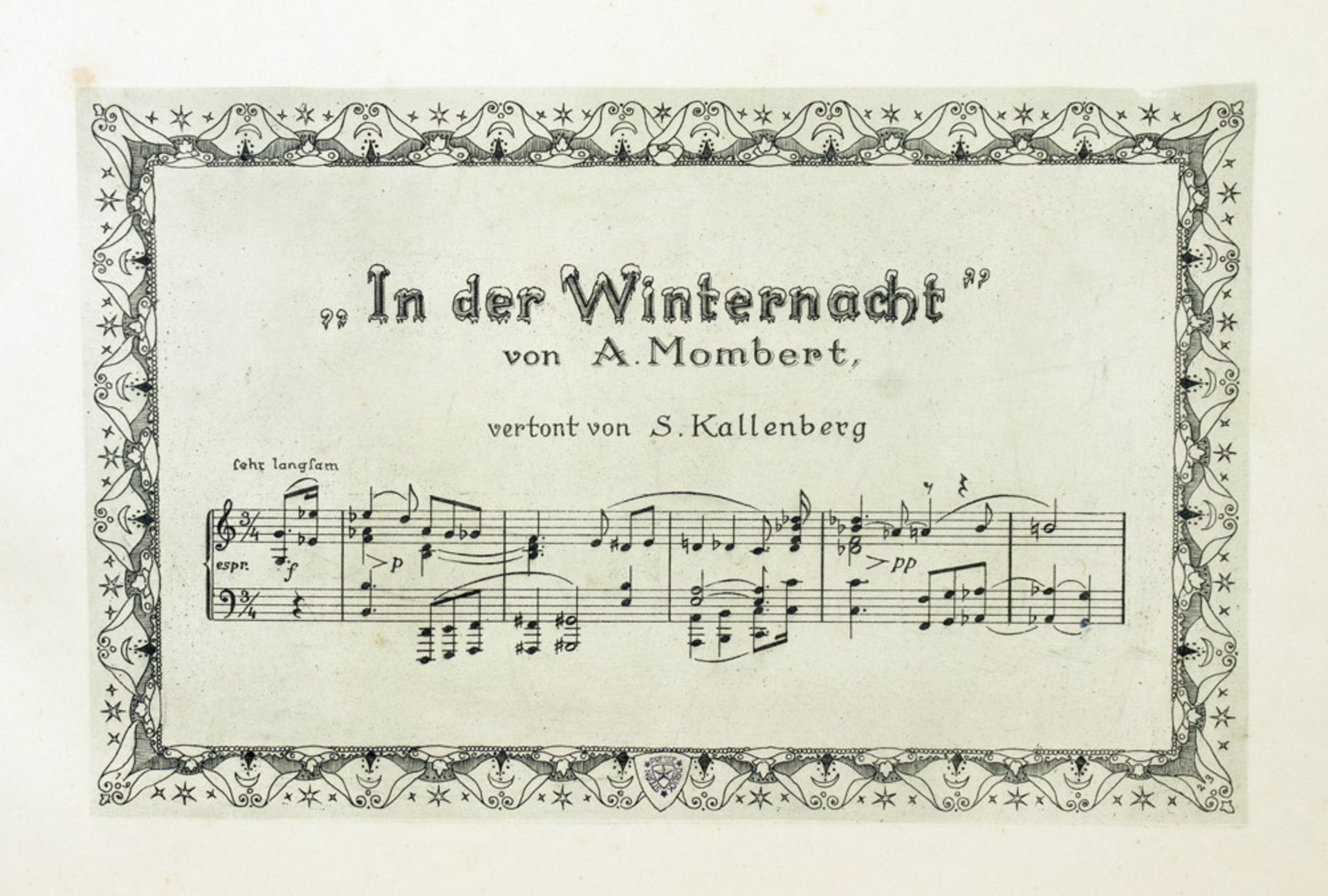 Alfred Hoennicke - Hans Volkert. [Sechs Radierungen zu:] In der Winternacht - Image 3 of 3