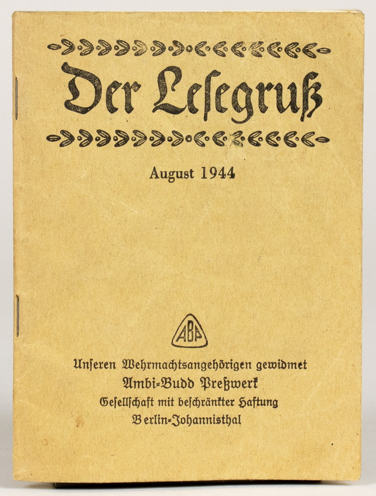 Tarnschriften - Der Lesegruß.