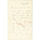 Thomas Mann. Eigenhändiger Brief mit Unterschrift.