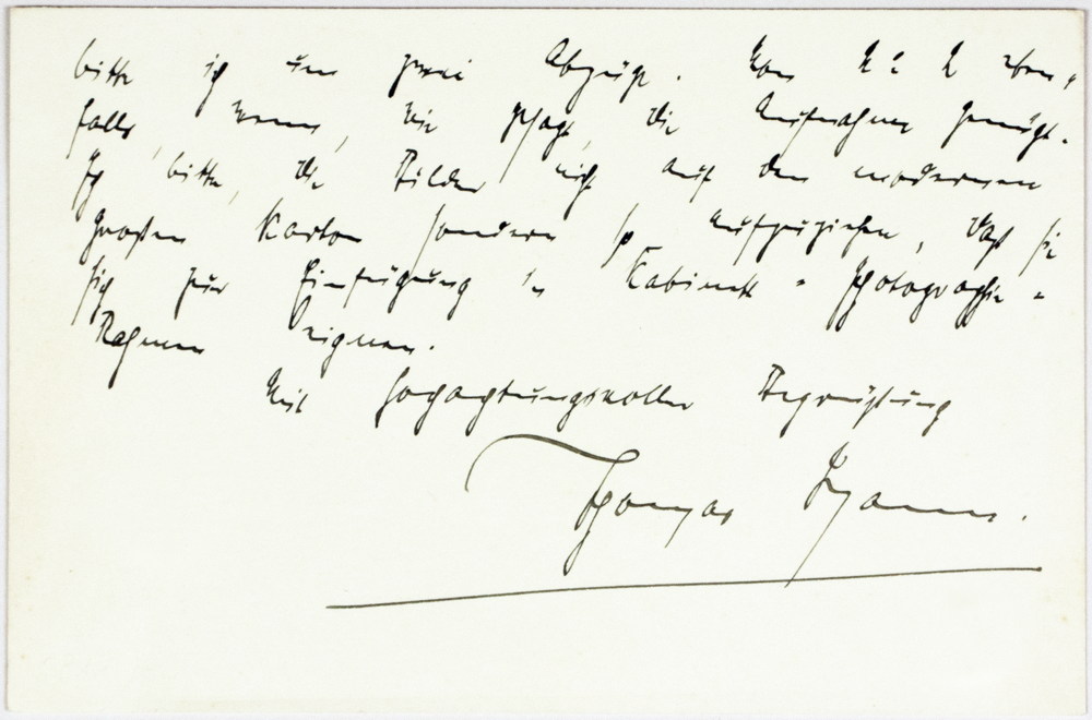Thomas Mann. Eigenhändige Briefkarte und eigenhändiger Brief, beide mit Unterschrift, - Image 4 of 4