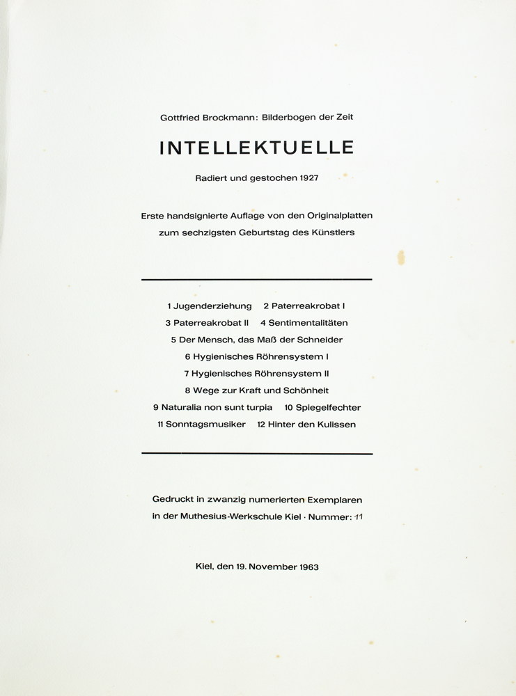 Gottfried Brockmann. Intellektuelle. - Image 12 of 15