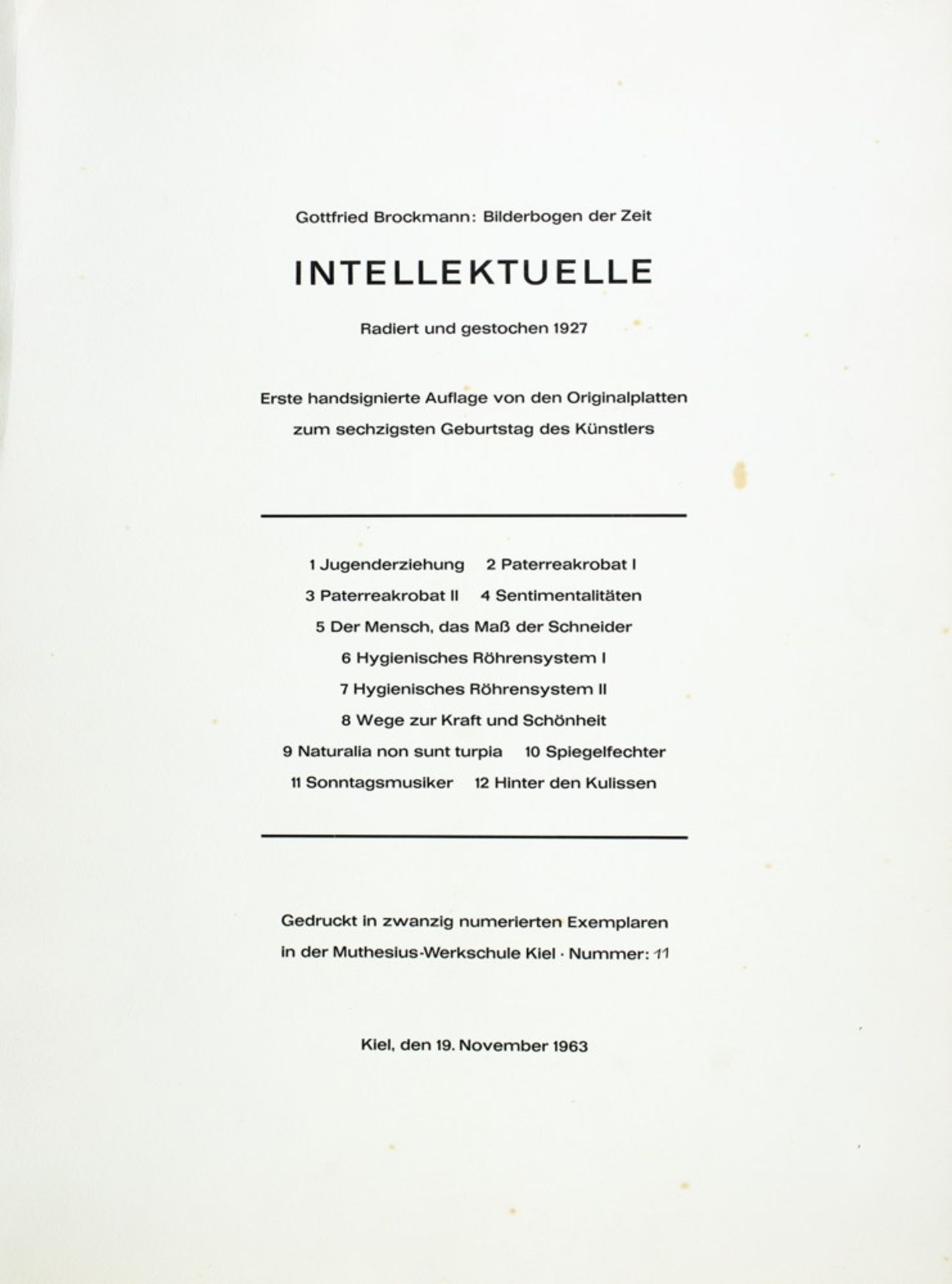 Gottfried Brockmann. Intellektuelle. - Image 12 of 15