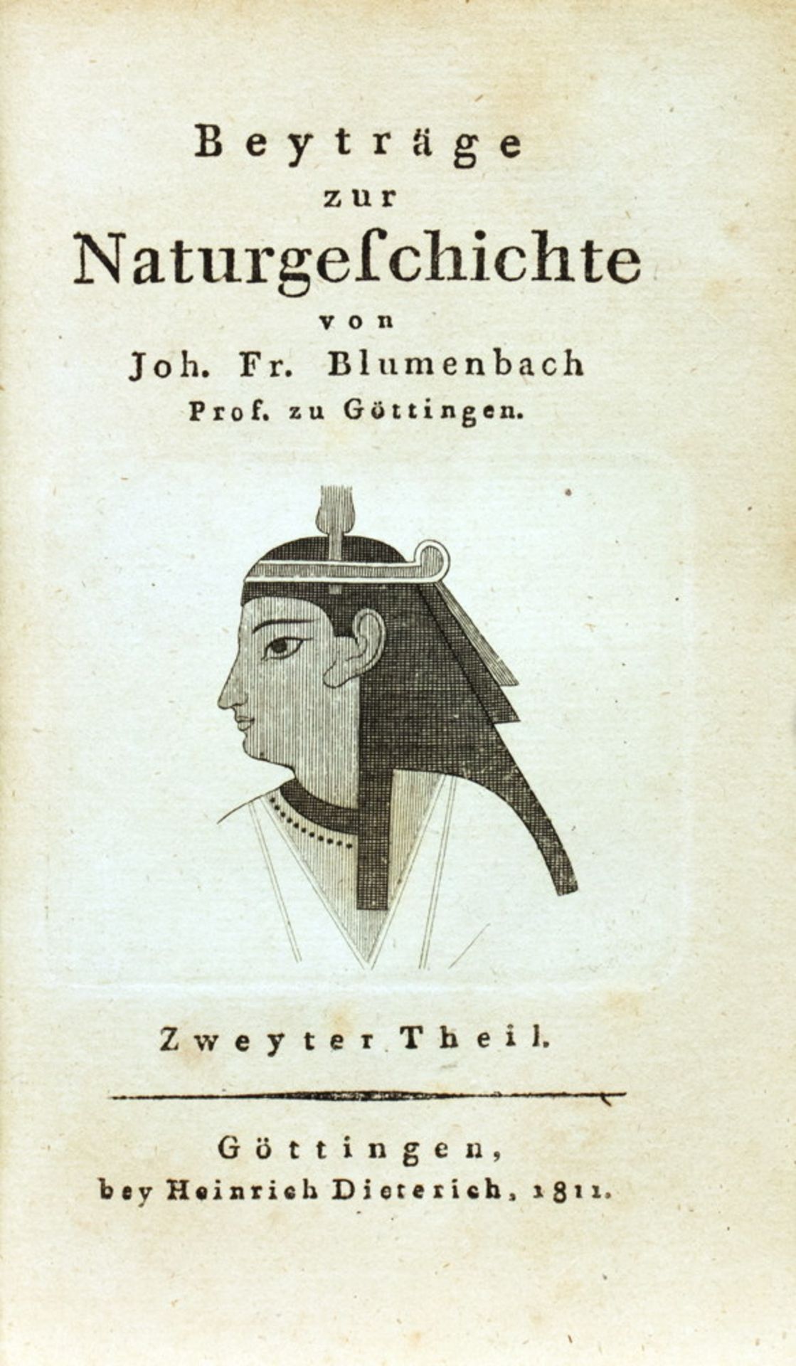 Johann Friedrich Blumenbach. Beyträge zur Naturgeschichte. - Bild 2 aus 3