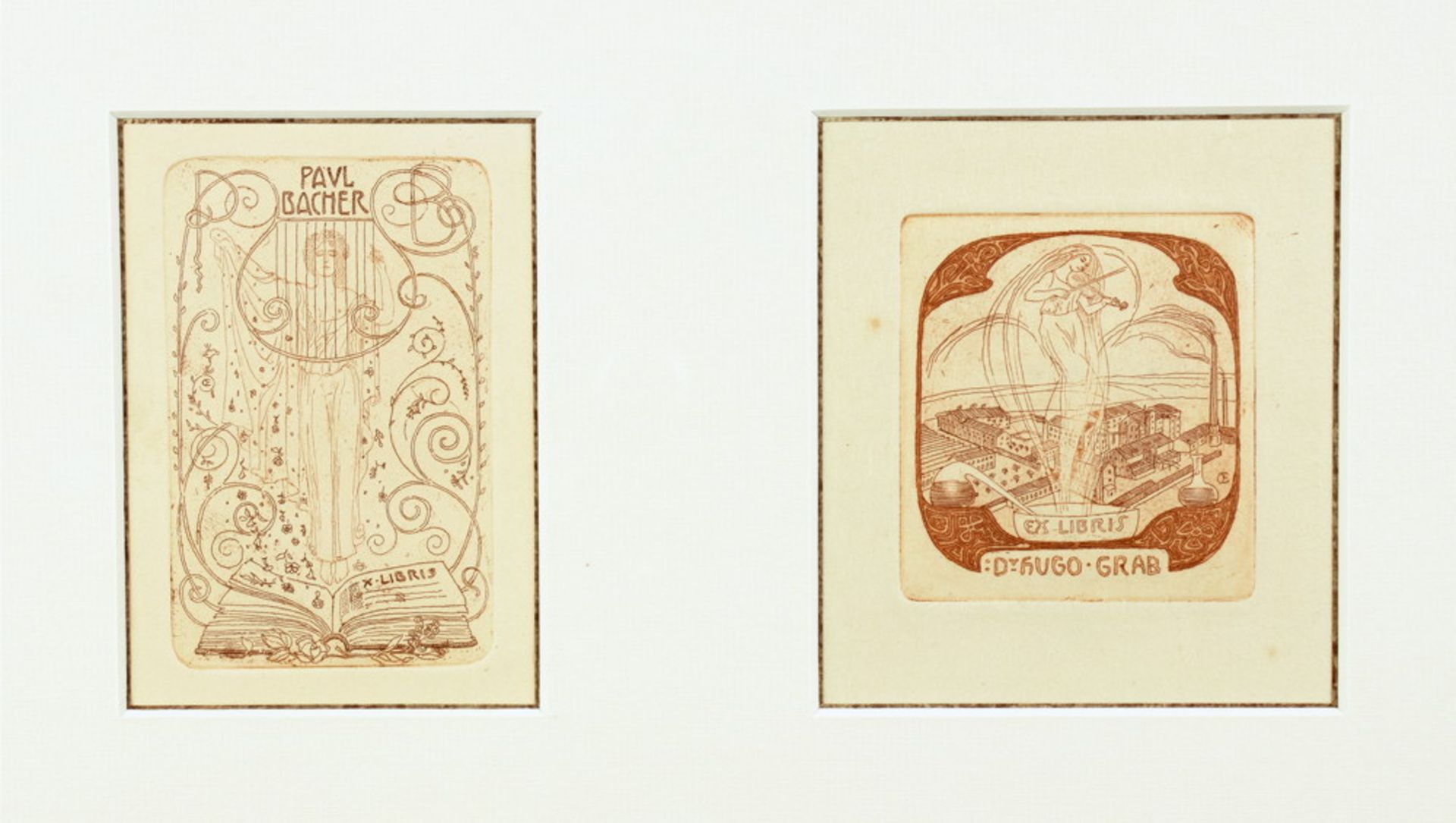 Emil Orlik. Vier Radierungen und drei originalgraphische Exlibris. - Bild 5 aus 6