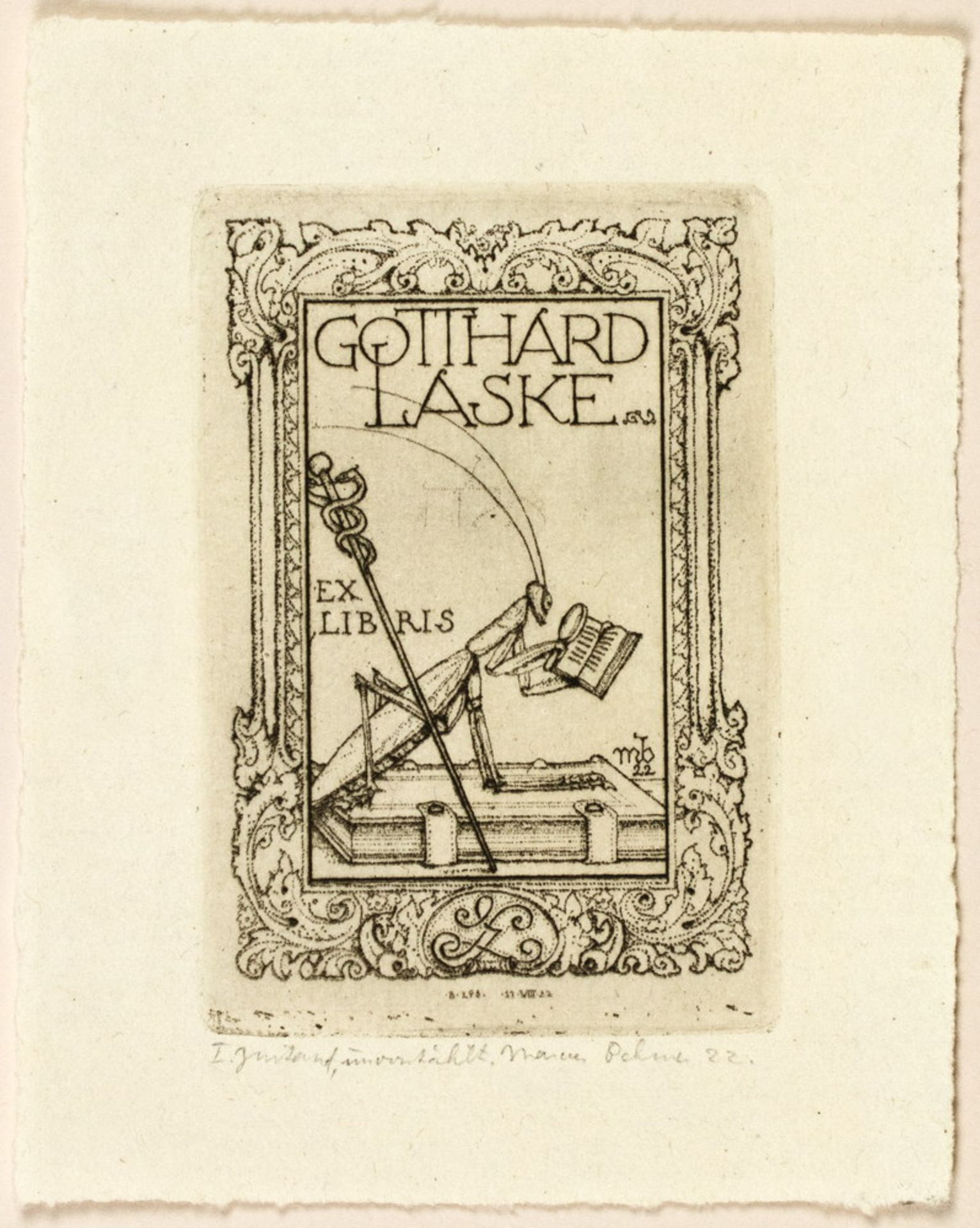 Marcus Behmer. Exlibris Gotthard Laske. - Ausstellung Kunstbibliothek Berlin.