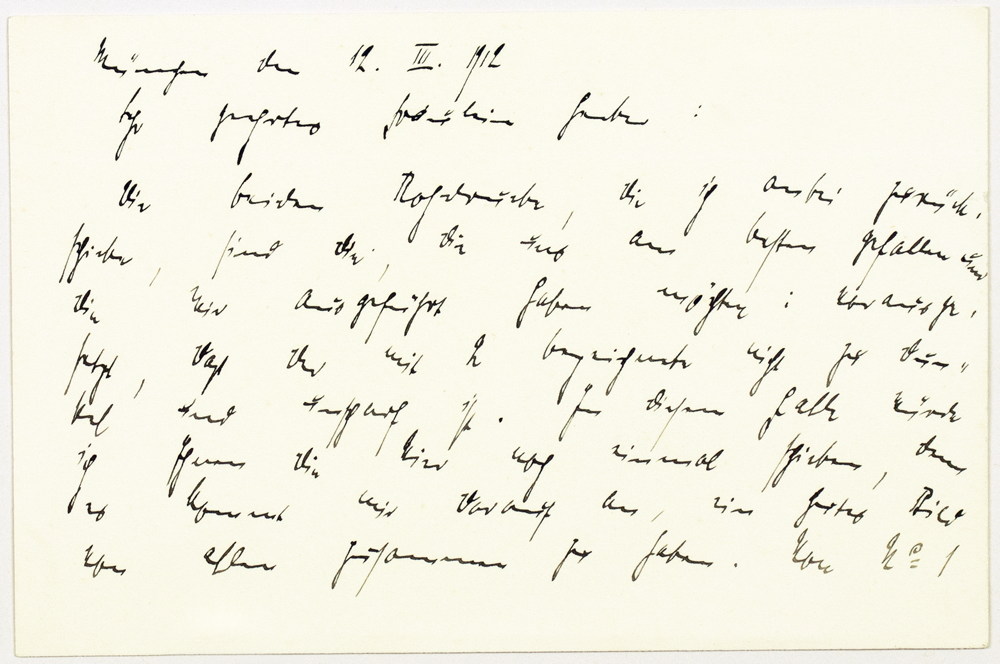 Thomas Mann. Eigenhändige Briefkarte und eigenhändiger Brief, beide mit Unterschrift, - Image 3 of 4