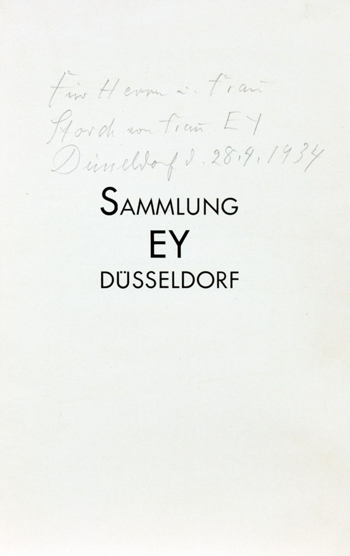 Sammlung Ey Düsseldorf.