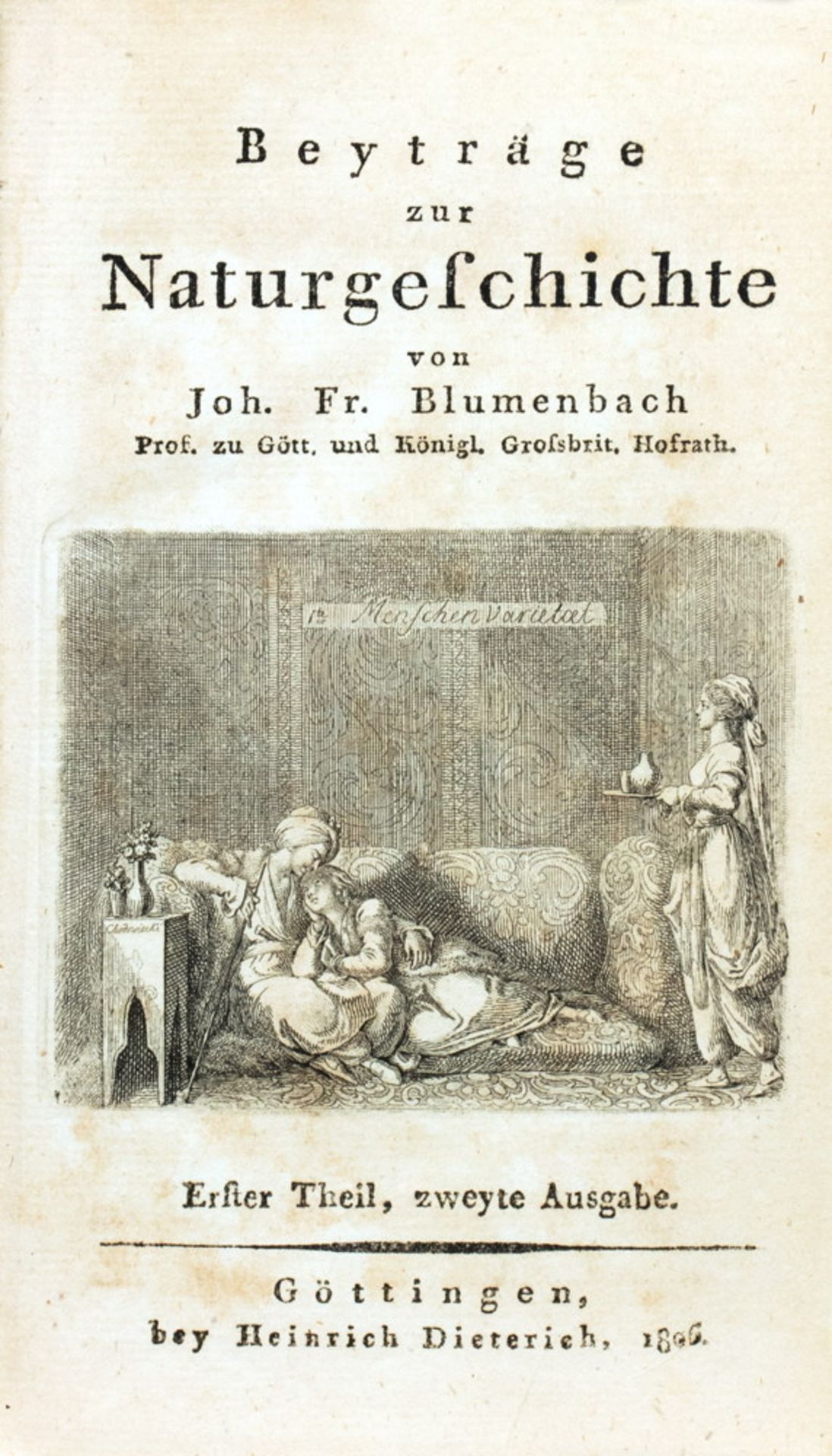 Johann Friedrich Blumenbach. Beyträge zur Naturgeschichte.