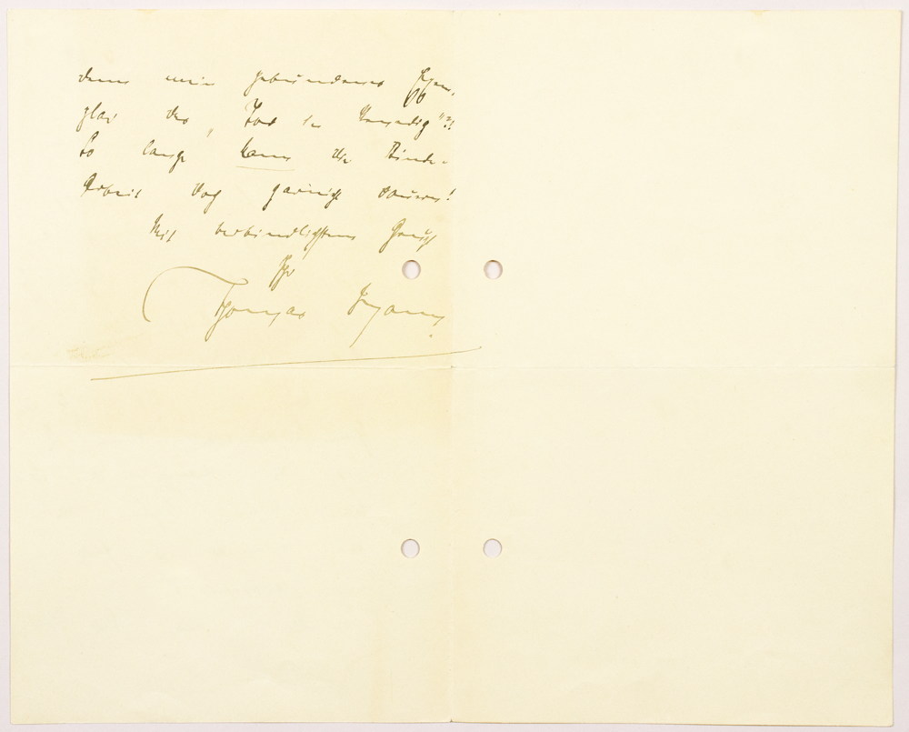 Thomas Mann. Eigenhändiger Brief mit Unterschrift. - Image 2 of 2