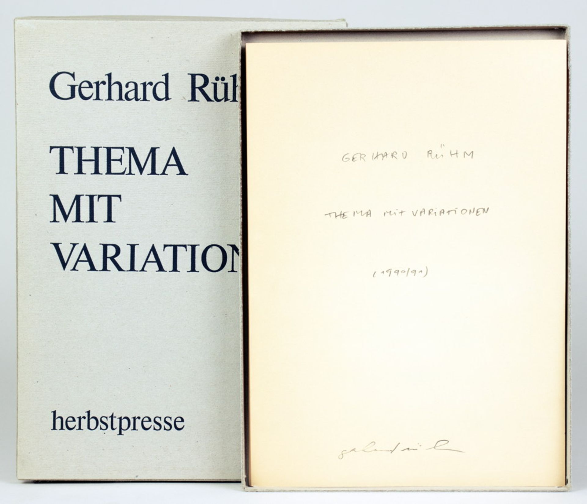 Gerhard Rühm. Leselieder. - Thema mit Variationen. - Bild 2 aus 2