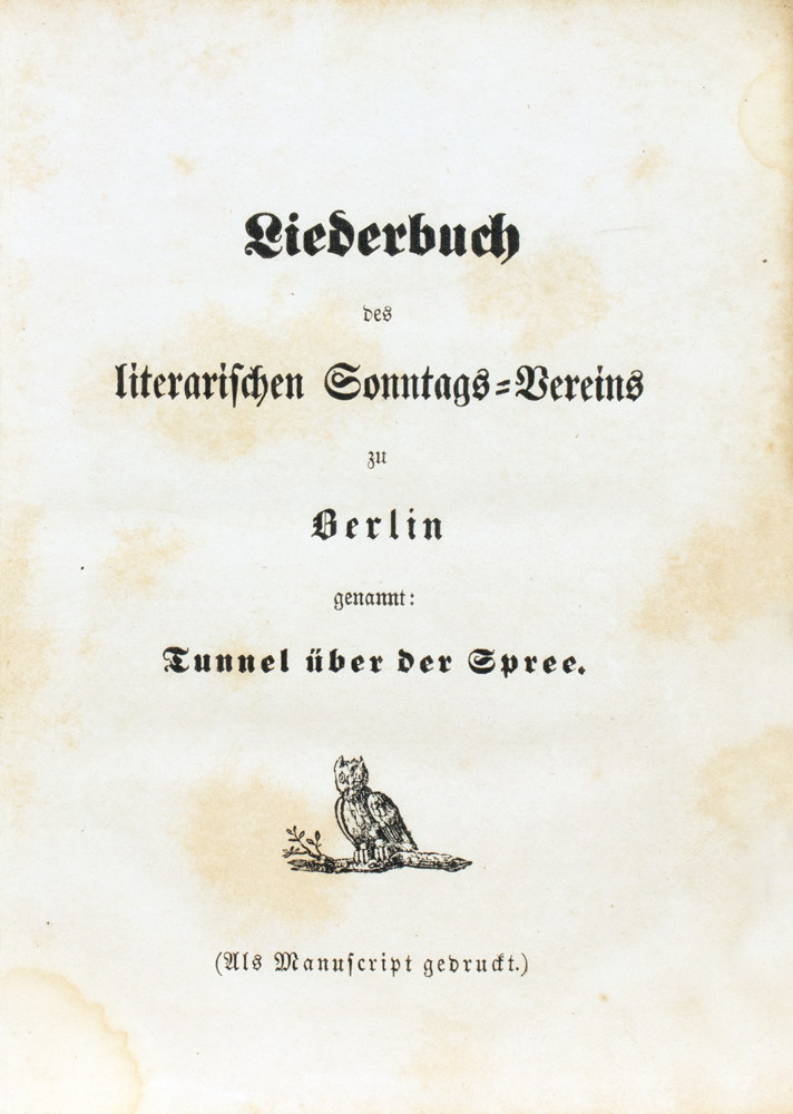 Theodor Fontane - Liederbuch des literarischen Sonntags-Vereins zu Berlin