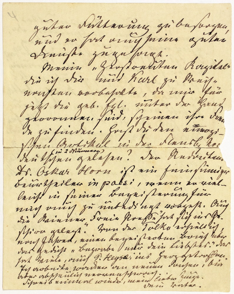 Theodor Storm. Eigenhändiger Brief mit Unterschrift »dein Vater«. - Image 2 of 2