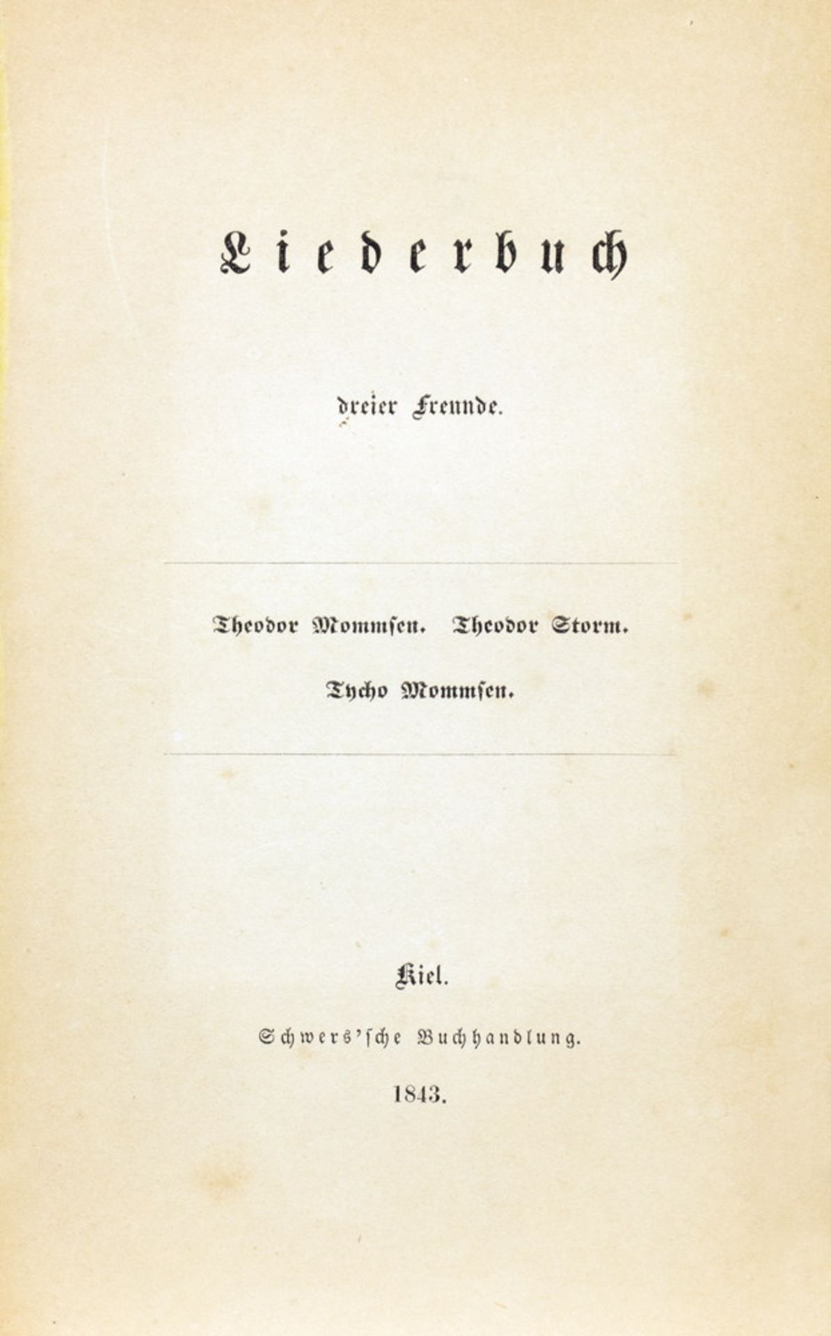 Theodor Storm - Liederbuch