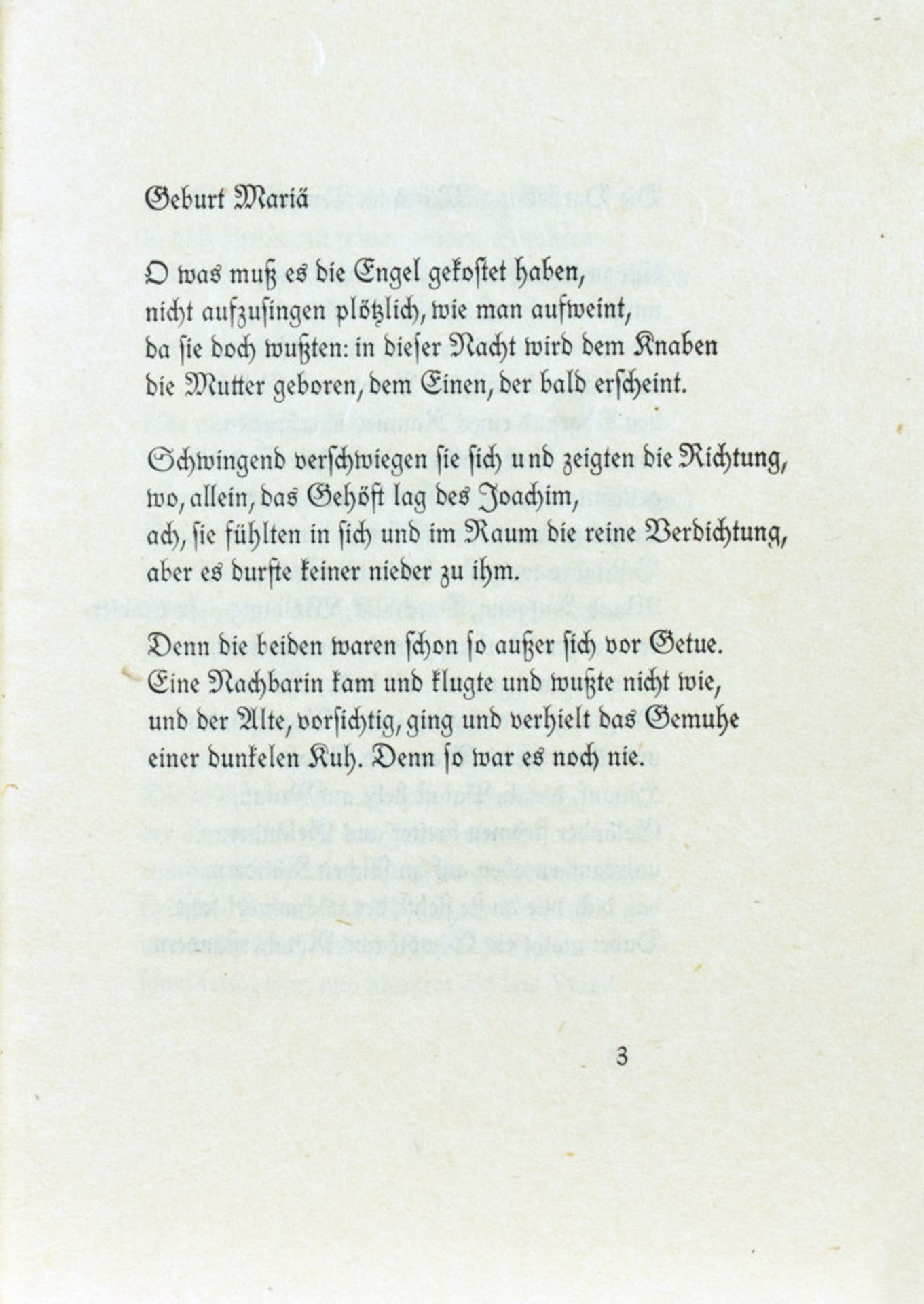 Rainer Maria Rilke. Das Marien-Leben. - Bild 2 aus 2