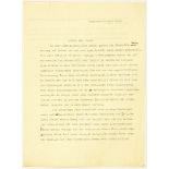 Thomas Mann. Briefdurchschrift mit eigenhändigen Korrekturen und Brief mit eigenhändiger Unterschrif