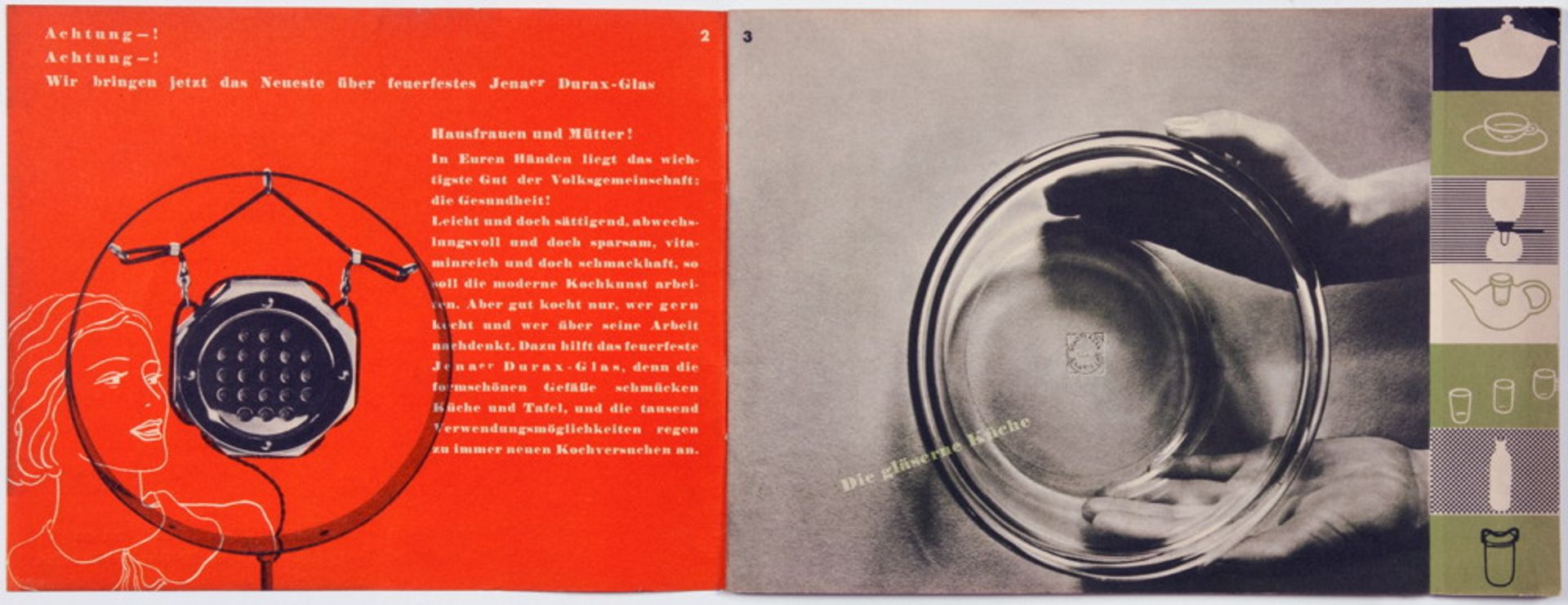 Laszlo Moholy-Nagy. Drei Werbebroschüren für Jenaer Glas Schott & Gen. - Bild 3 aus 3