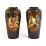 A pair of c.1900 Austrian vases stamped "7489 Remb