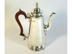 A 1958 Sheffield silver Mappin & Webb coffee pot,