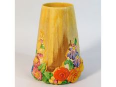 A Clarice Cliff My Garden vase, 7.5in tall