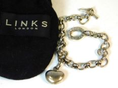 A Links of London silver bracelet with pouch, 190m