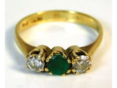 An 18ct gold ring set with approx. 0.3ct claw set